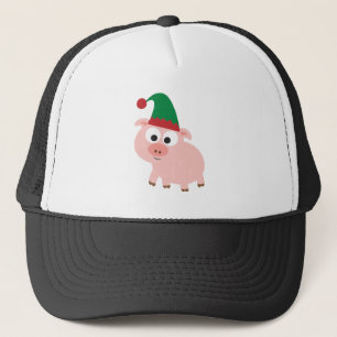 Boné Elfo de Natal de Porco