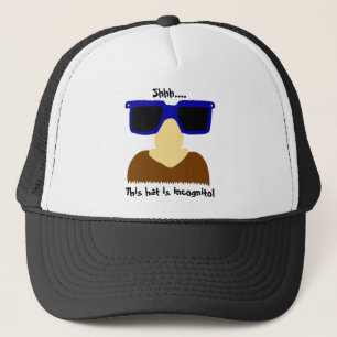 Boné Em incógnito bigode & chapéu dos vidros