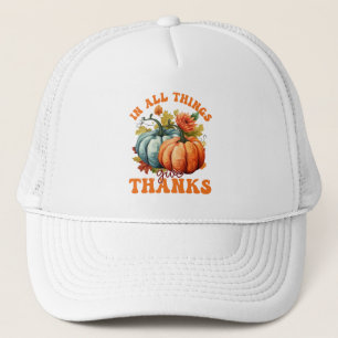 Boné Em Todas As Coisas Dá Pumpkin Aos Obrigados