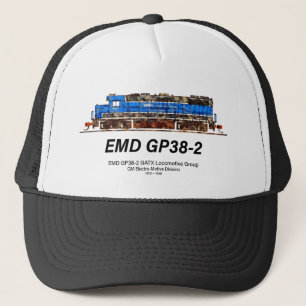 Boné EMD GP38-2 Locomotive diesel azul e branco GATX