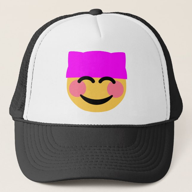 Boné emoji de buceta rosa (Frente)