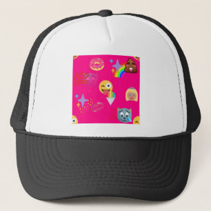 Boné emoji rosa quente