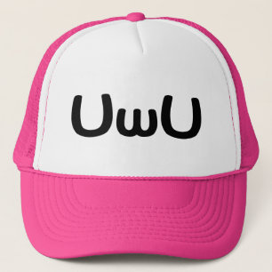 Boné Emoticon feliz da cara do Anime de UwU