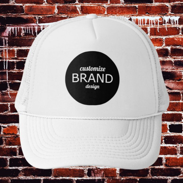 Boné Empresa Trocar Marca comercial Adicione sua Marca  (white custom logo hat)