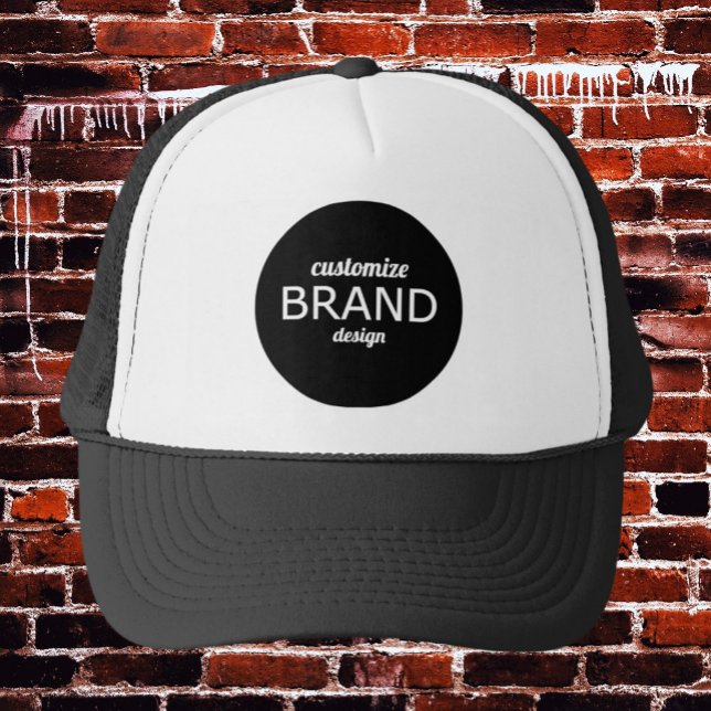 Boné Empresa Trocar Marca comercial Adicione sua Marca  (black custom logo hat)