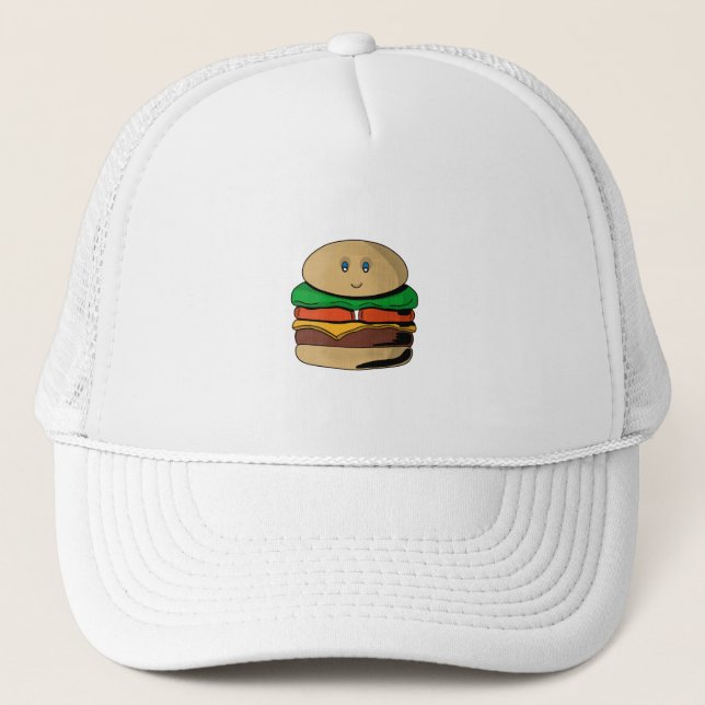 Boné Encantável Burger Hamburger Kawaii (Frente)