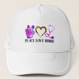 Boné Enfermeira do Amor pela Paz - Design de Enfermeira