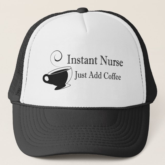 Boné Enfermeira instantânea apenas adicione café (Frente)
