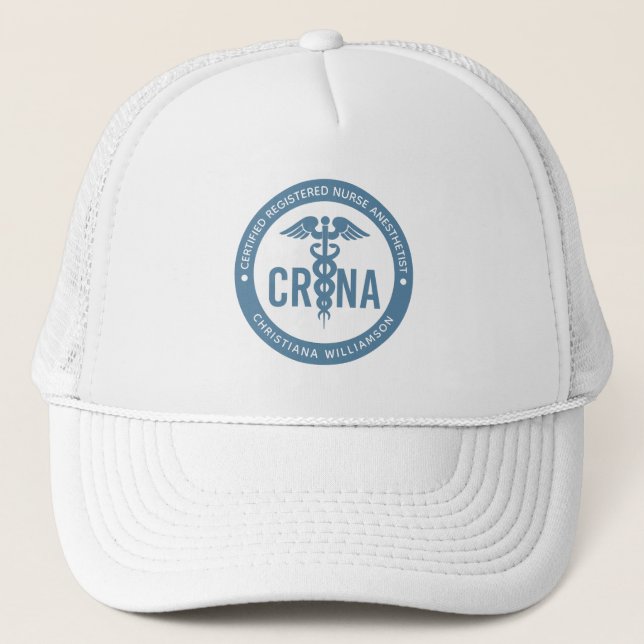 Boné Enfermeira Registrada Certificada CRNA Personaliza (Frente)