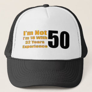 Boné Engraçado 50º Chapéu de Aniversário