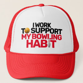 Boné Engraçado Bowler Trabalha Para Apoiar Boliches Hab