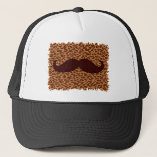 Boné Engraçado Brown Mustache