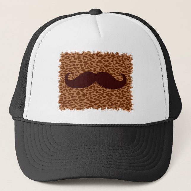 Boné Engraçado Brown Mustache (Frente)