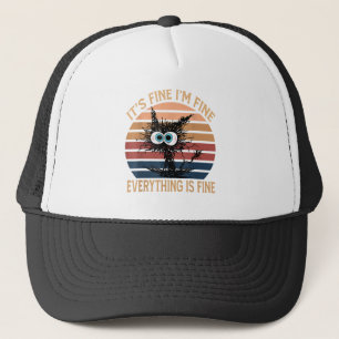 Boné Engraçado, citação de Gato Negro. Tudo bem, estou 