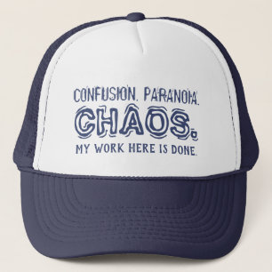 Boné Engraçado CONFUSÃO. PARANÓIA. CAOS.