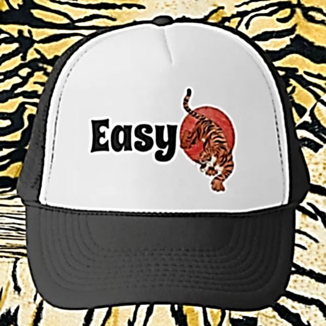 Boné engraçado de caminhoneiro "Easy Tiger" – Tipo (Criador carregado)