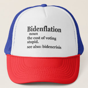 Boné Engraçado Definição BidenFlation Política American