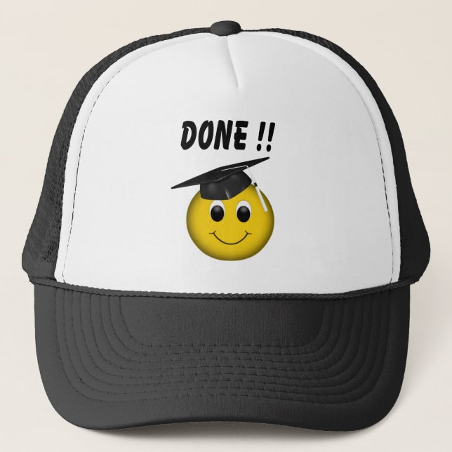 Boné Engraçado Emoji "Done" Hat (Frente)