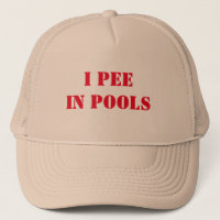 Engraçado eu mijar no chapéu da piscina
