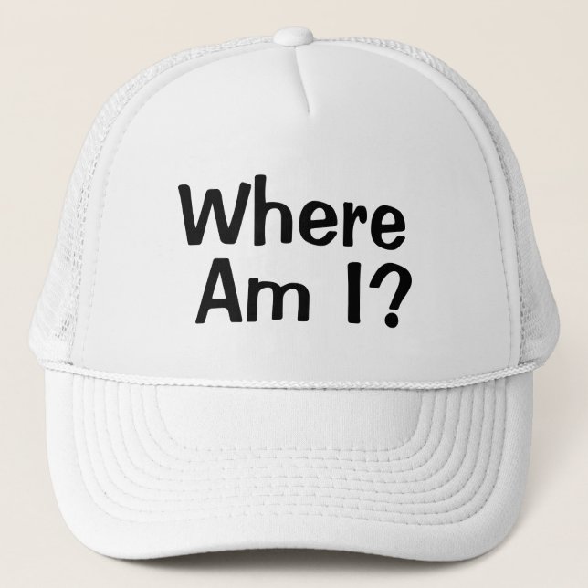 Boné Engraçado Novelty Baseball ONDE ESTOU (Frente)