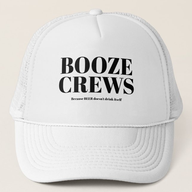 Boné Engraçado Novelty Beball Gift Idea BOOZE TRWS (Frente)
