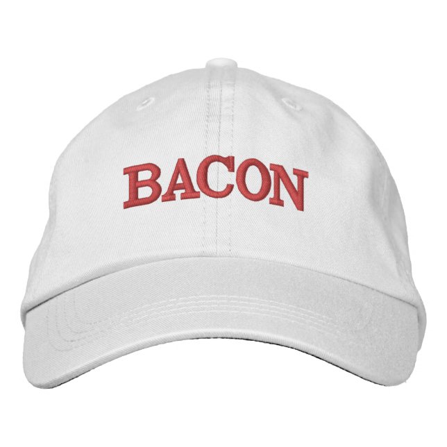 Boné Engraçado Novelty Item Baseball BACON (Frente)