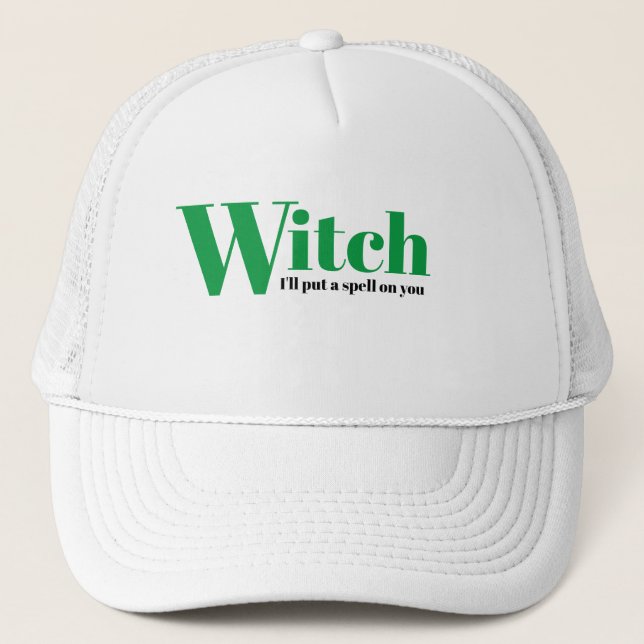 Boné Engraçado Novelty WITCH Eu vou colocar um feitiço  (Frente)