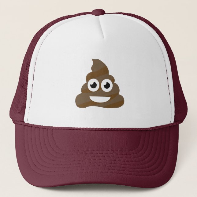 Boné Engraçado Poop Emoji (Frente)