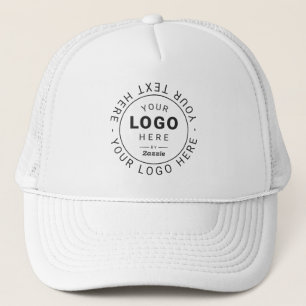 Boné Envie o logotipo e a redação da sua empresa