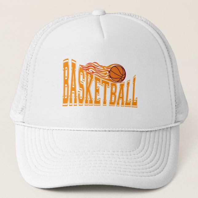 Boné Equipe de Basquete em Chamas Retro (Frente)