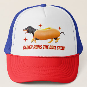 Boné Equipe de Churrasco Dachshund Personalizada, Cacho