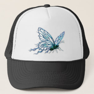 Boné Esboço Artístico de Borboleta Azul - Camionista Pr