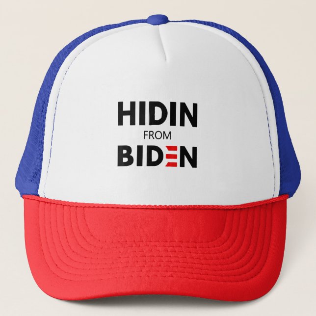 Boné ESCONDIDO DA BIDEN engraçada campanha política Joe (Frente)