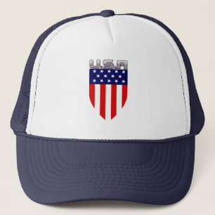 Boné Escudo da Bandeira Americana Patriótica