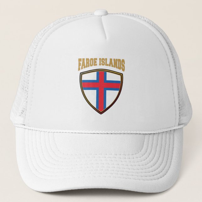 Boné Escudo do Sinalizador das Ilhas Faroé (Frente)