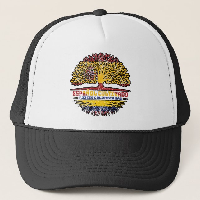Boné Espanha Colombiana Bandeira da Árvore Espanhola (Frente)