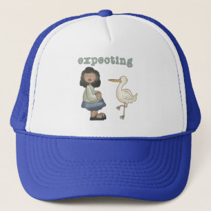 Boné Esperando - Mãe Afro-Americana para Ser e Stork