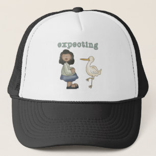 Boné Esperando - Mãe Afro-Americana para Ser e Stork