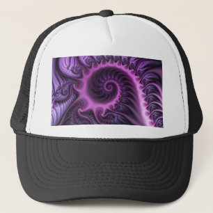 Boné Espiral De Arte Fractal, Roxal, Rosa-Legal, vívid