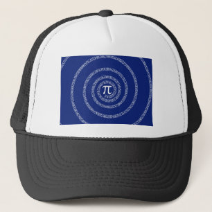 Boné Espiral para a tipografia de Pi em Azul