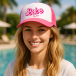 Boné Esquadrão de Bachelorette Babe Bride<br><div class="desc">Bachelorette Babe Bride Tribe Squad Trucker Hat</div>