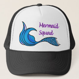 Boné Esquadrão de sereia com cauda azul