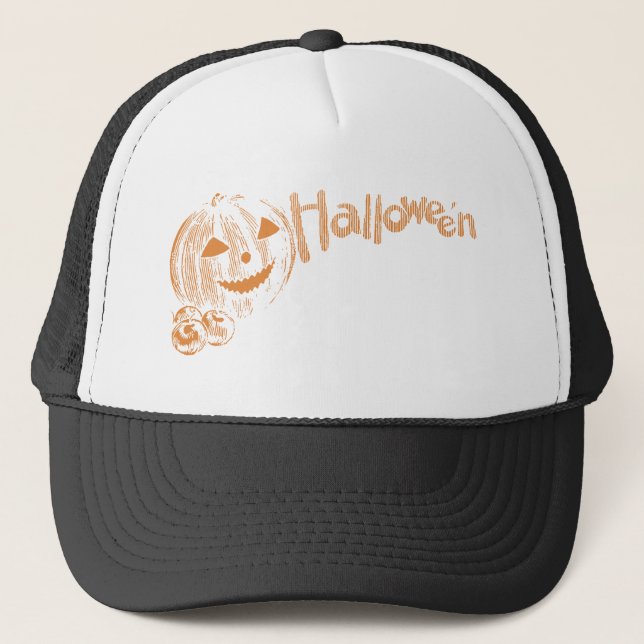 Boné Esquadrão do Papai dos Jack o Lanterns de Hallowee (Frente)