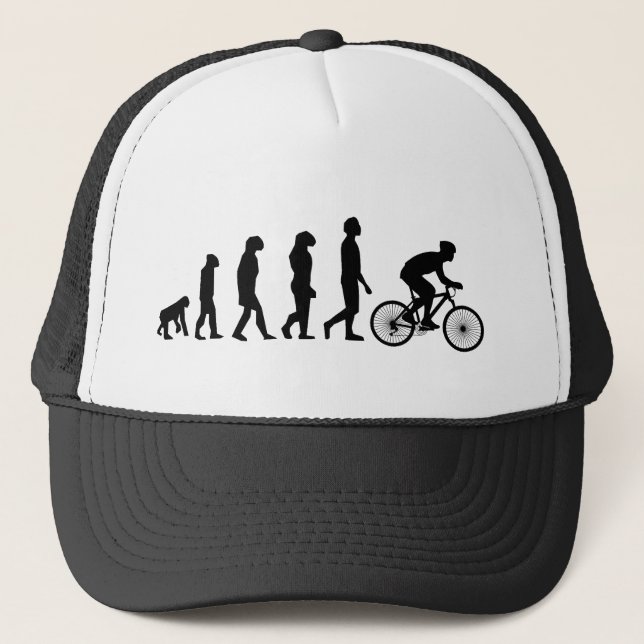 Boné Esquema de Evolução Humana do Ciclismo Moderno (Frente)