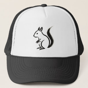 Boné Esquilo Minimalista - Pincel de Tinta Animal em