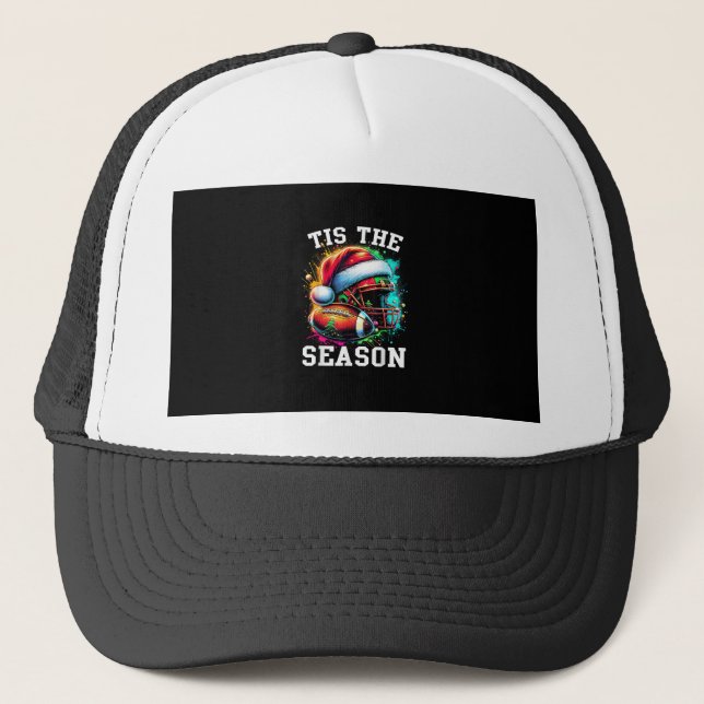 Boné Esta É A Época De Futebol Mãe Natal Santa Hat Co (Frente)
