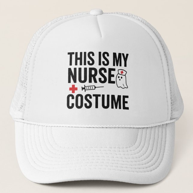 Boné Esta É A Minha Enfermeira Figurina De Halloween (Frente)