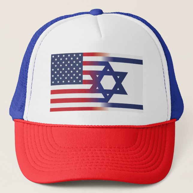 Boné Estado Americano com bandeira de Israel (Frente)