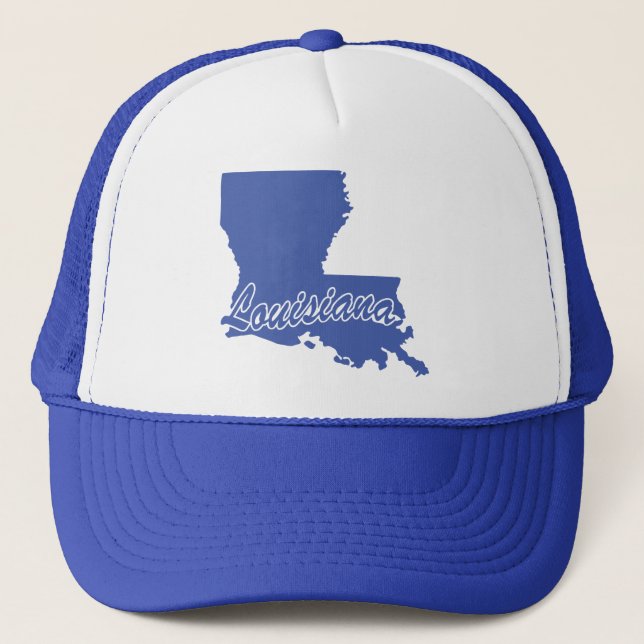 Boné Estado De Louisiana Shape Trucker Hat (Frente)