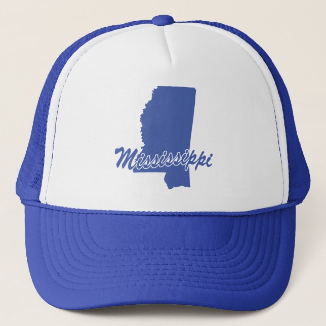 Boné Estado De Mississípi - Shape Trucker Hat (Frente)